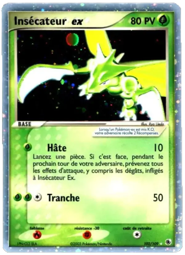 Carte Pokémon Insécateur ex #102 — Rubis & Saphir