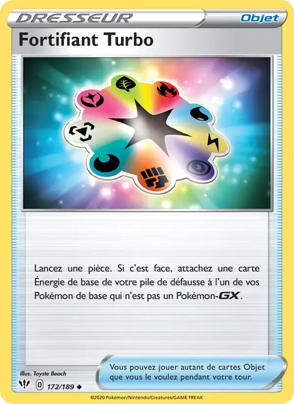 Carte Pokémon Fortifiant Turbo #172 — Ténèbres Embrasées