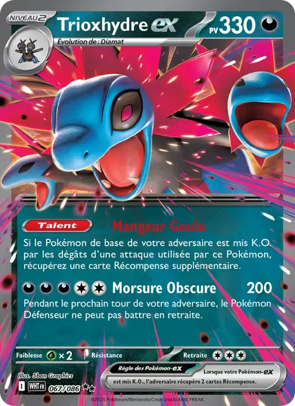 Carte Pokémon Trioxhydre-ex #067 — Flamme Blanche