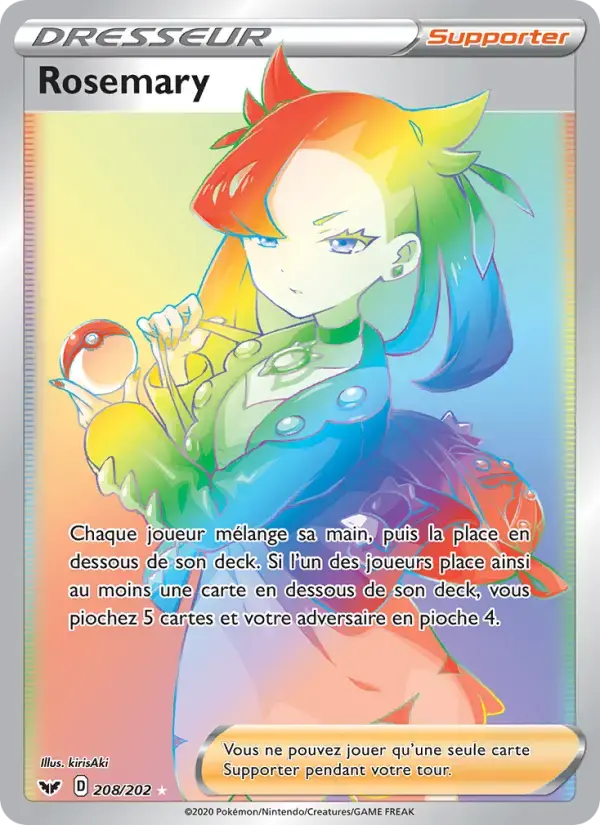 Carte Pokémon Rosemary #208 — Épée et Bouclier