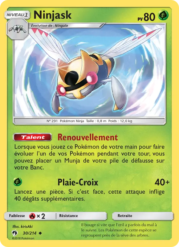 Carte Pokémon Ninjask #30 — Tonnerre Perdu