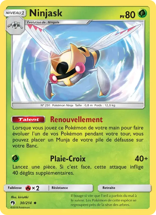 Carte Pokémon Ninjask #30 — Tonnerre Perdu