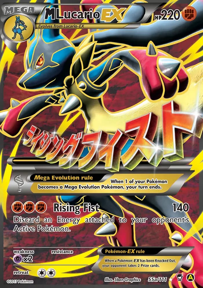 M Lucario EX #55a — Furious Fists