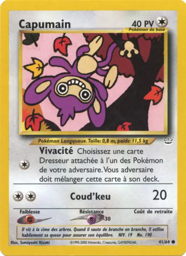 Carte Pokémon Capumain #41 — Neo Revelation