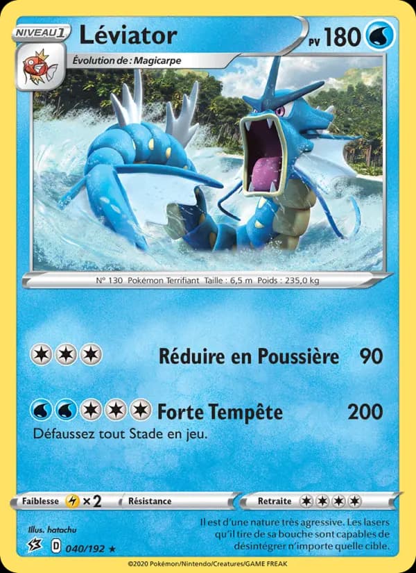 Carte Pokémon Léviator #40 — Clash des Rebelles