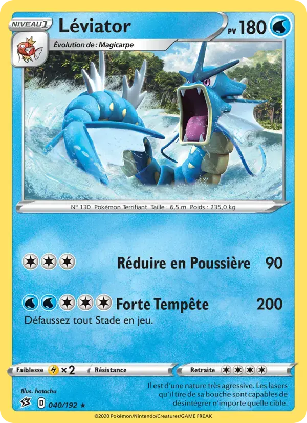 Carte Pokémon Léviator #40 — Clash des Rebelles