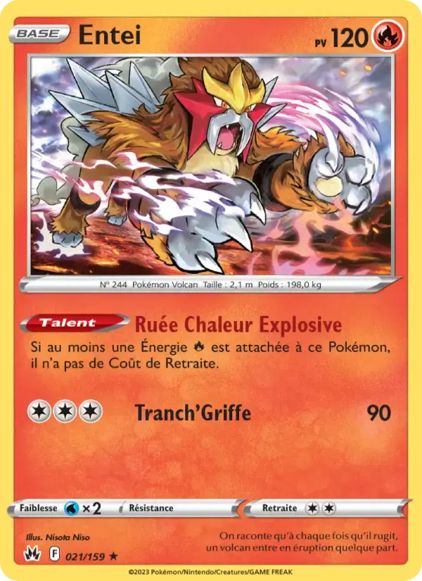 Carte Pokémon Entei #021 — Zénith Suprême