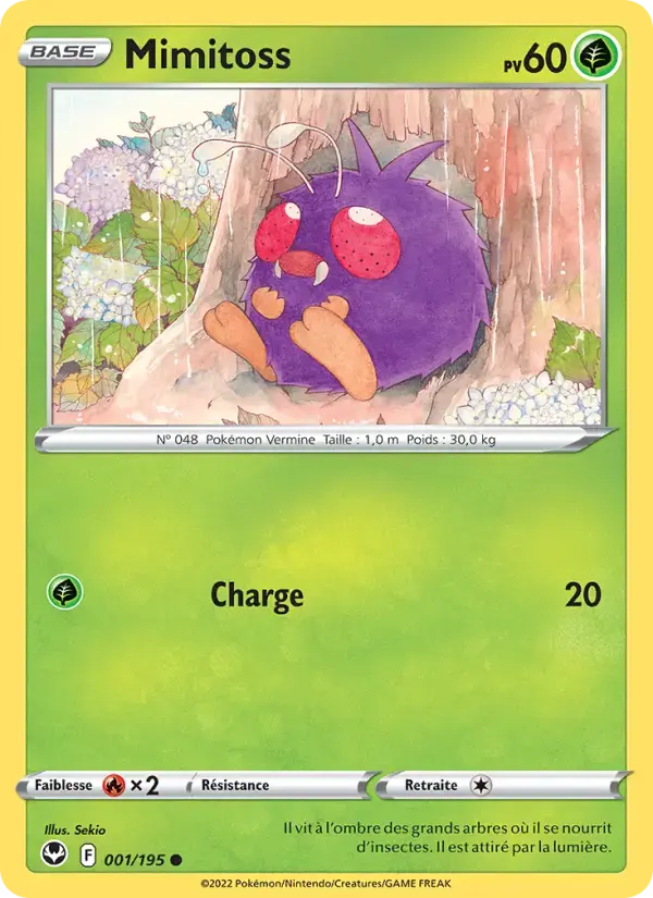 Carte Pokémon Mimitoss #001 — Tempête Argentée