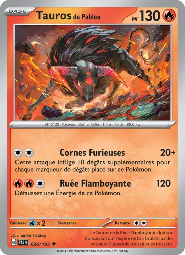 Carte Pokémon Tauros de Paldea #028 — Évolutions à Paldea
