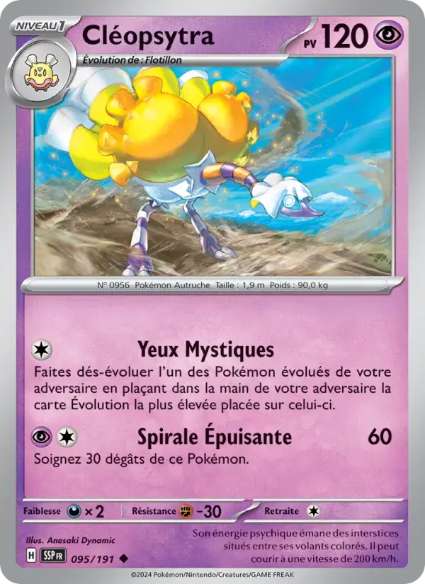 Carte Pokémon Cléopsytra #095 — Étincelles Déferlantes