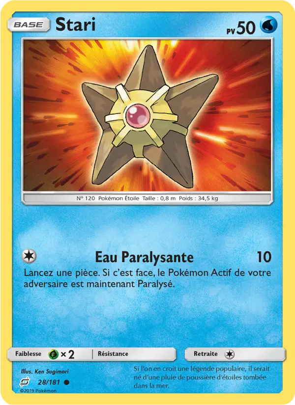 Carte Pokémon Stari #28 — Duo de Choc