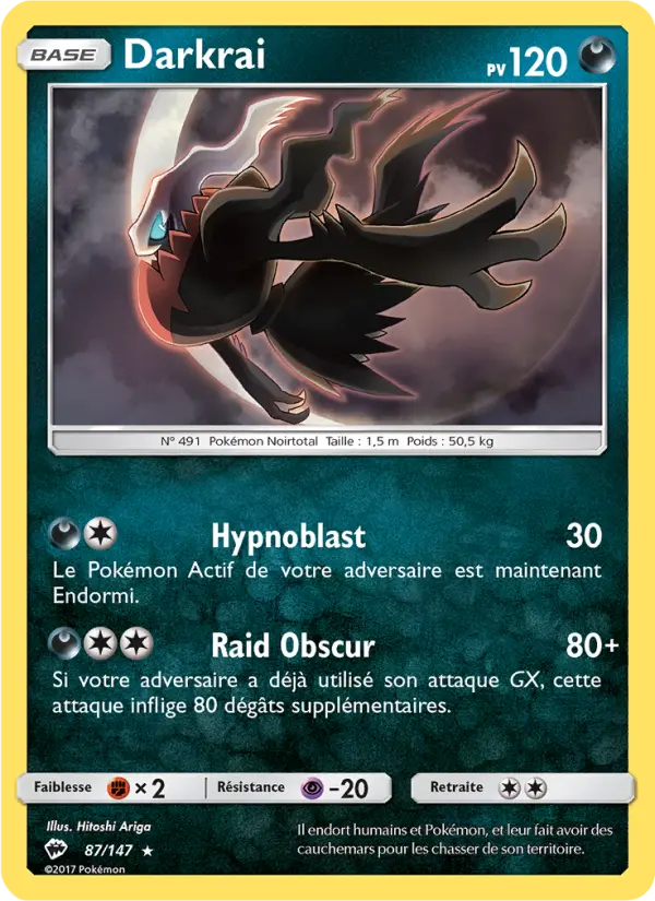 Carte Pokémon Darkrai #87 — Ombres Ardentes
