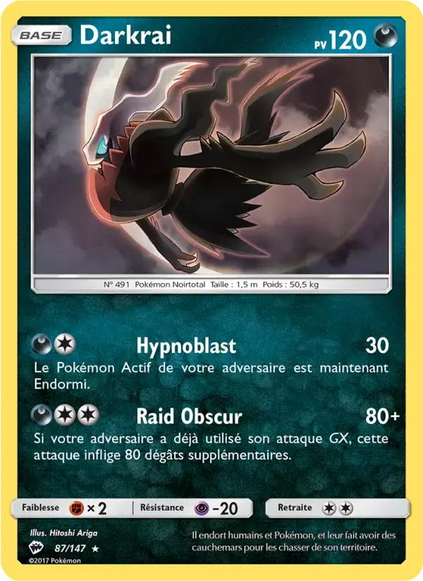 Carte Pokémon Darkrai #87 — Ombres Ardentes