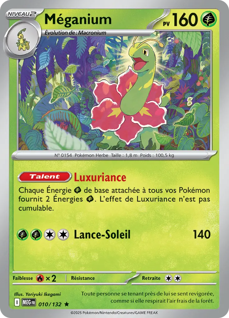 Carte Pokémon Méganium #010 Non Holo — Méga-Évolution