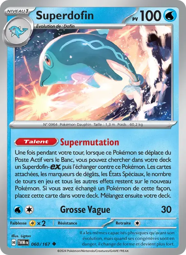Carte Pokémon Superdofin #060 — Mascarade Crépusculaire
