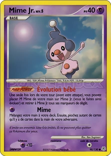 Carte Pokémon Mime Jr. #90 — Diamant et Perle