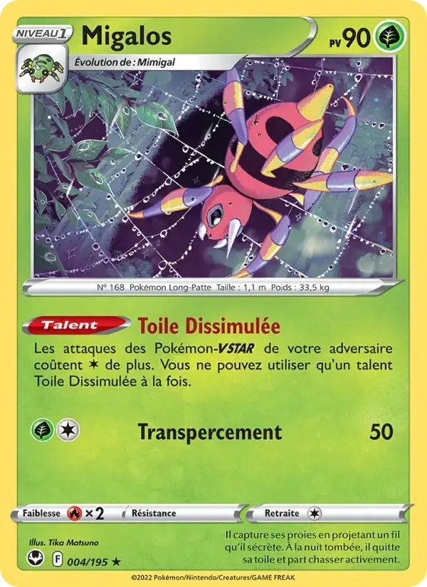 Carte Pokémon Migalos #004 — Tempête Argentée