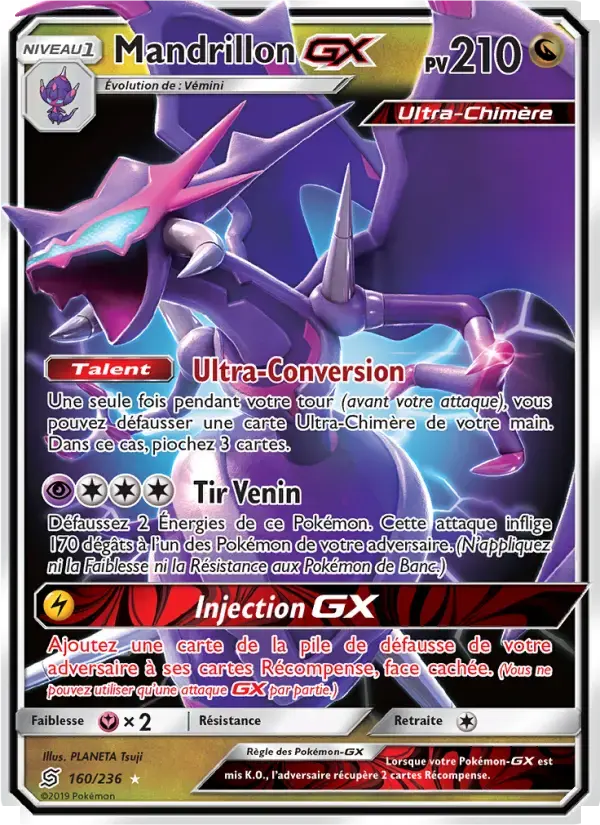 Carte Pokémon Mandrillon GX #160 — Harmonie des Esprits