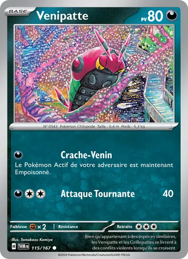 Carte Pokémon Venipatte #115 — Mascarade Crépusculaire