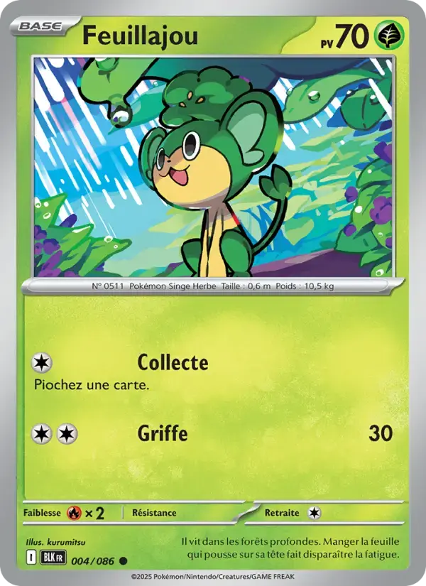 Carte Pokémon Feuillajou #004 — Foudre Noire