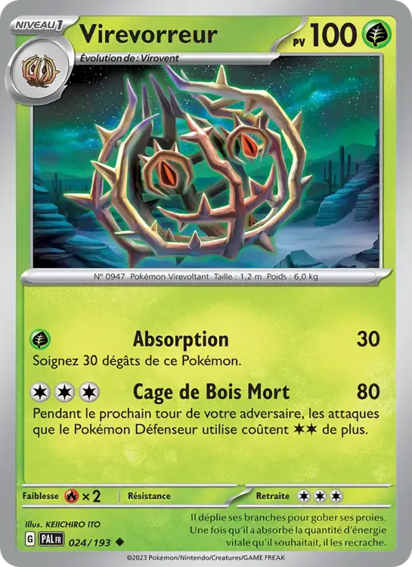 Carte Pokémon Virevorreur #024 — Évolutions à Paldea