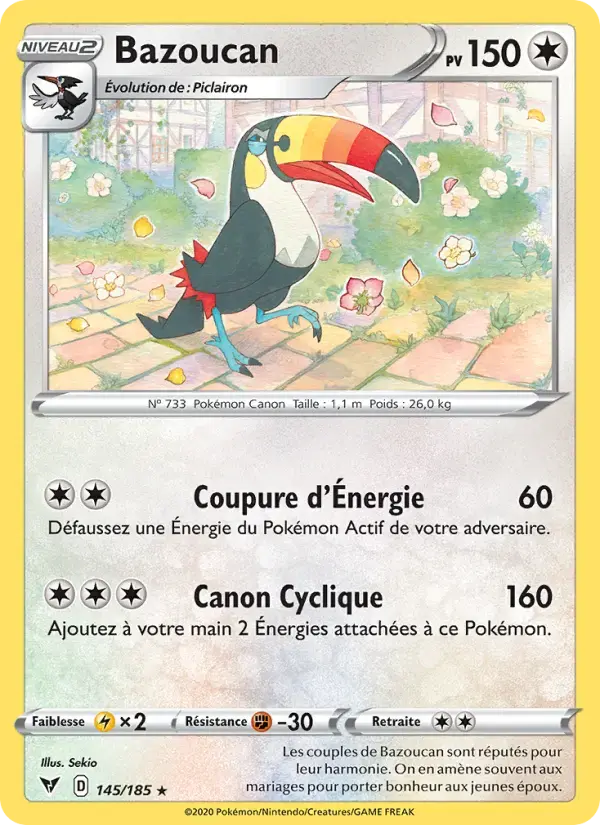 Carte Pokémon Bazoucan #145 — Voltage Éclatant