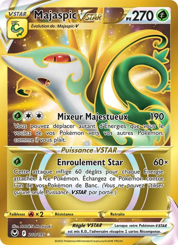 Carte Pokémon Majaspic VSTAR #210 — Tempête Argentée