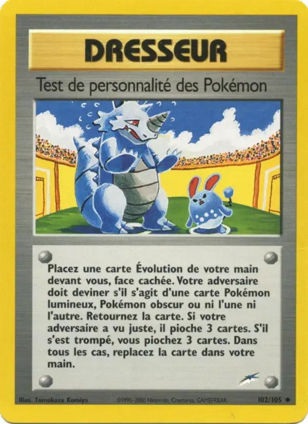 Carte Pokémon Test de personnalité des Pokémon #102 — Neo Destiny