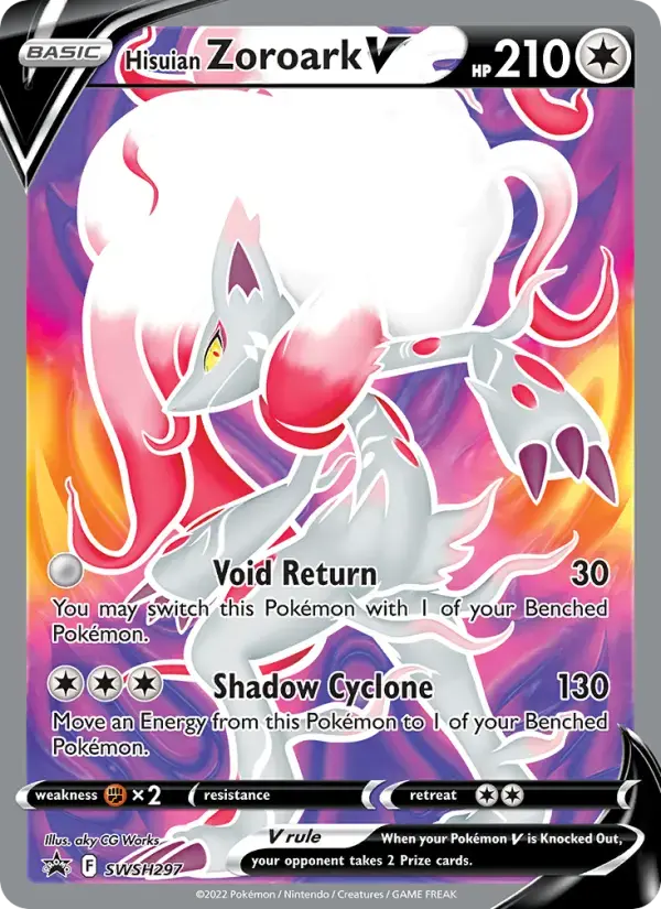 Carte Pokémon Hisuian Zoroark V #SWSH297 — Promos Épée et Bouclier