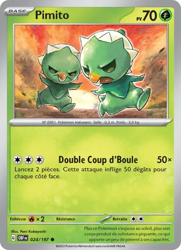 Carte Pokémon Pimito #024 — Flammes Obsidiennes