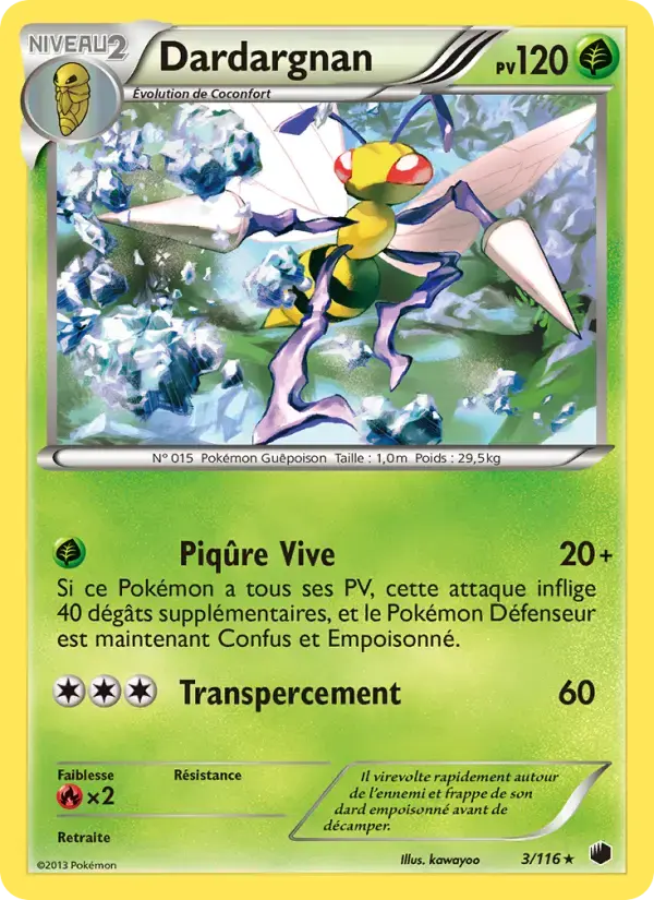 Carte Pokémon Dardargnan #3 — Glaciation Plasma