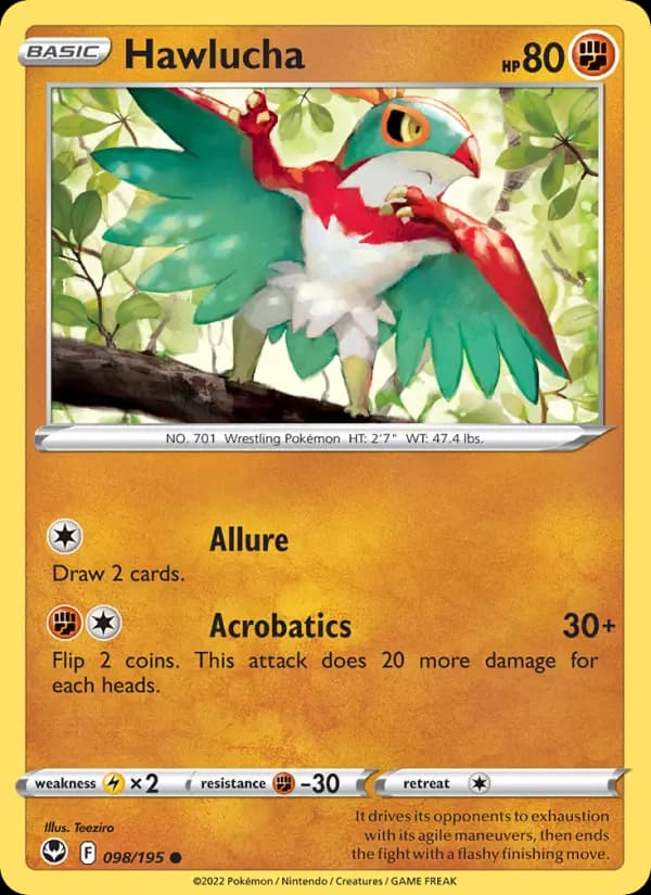 Hawlucha #098 — Silver Tempest