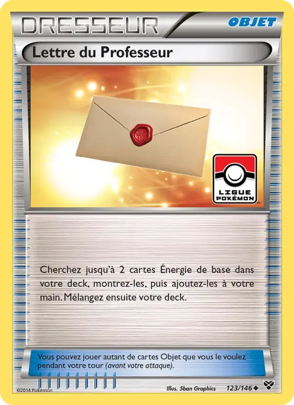 Carte Pokémon Lettre du Professeur #123 — XY