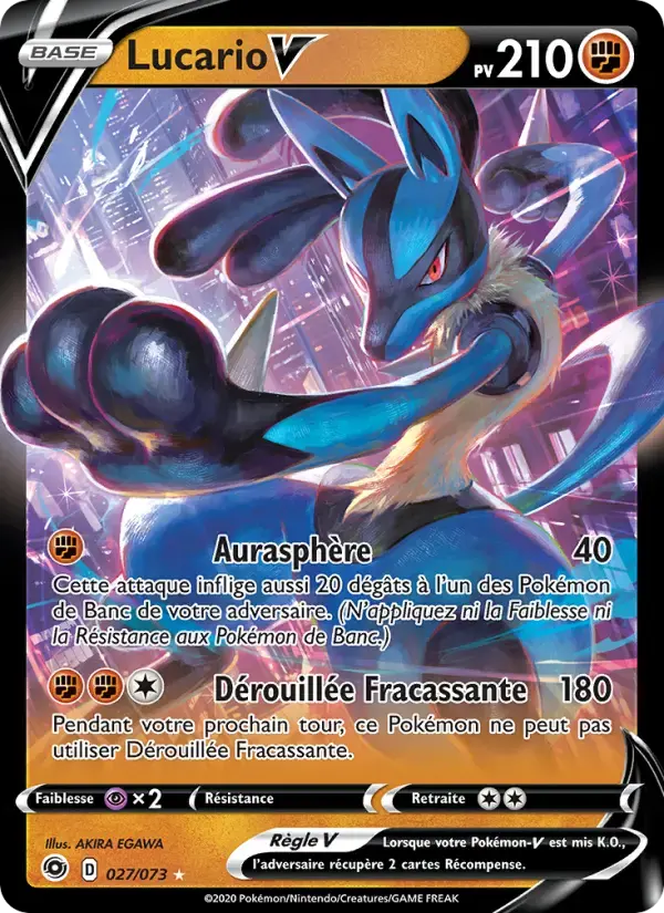 Carte Pokémon Lucario V #27 — La Voie du Maître
