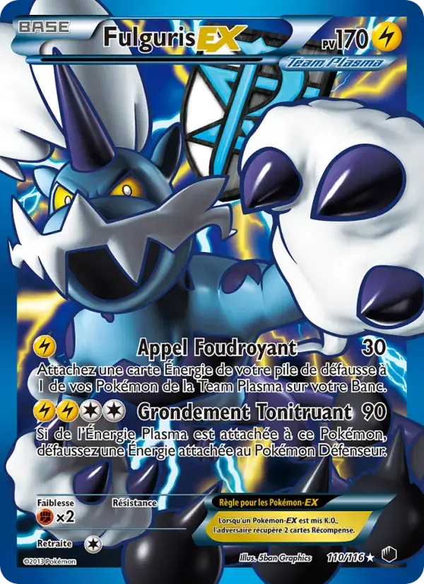 Carte Pokémon Fulguris-EX #110 — Glaciation Plasma