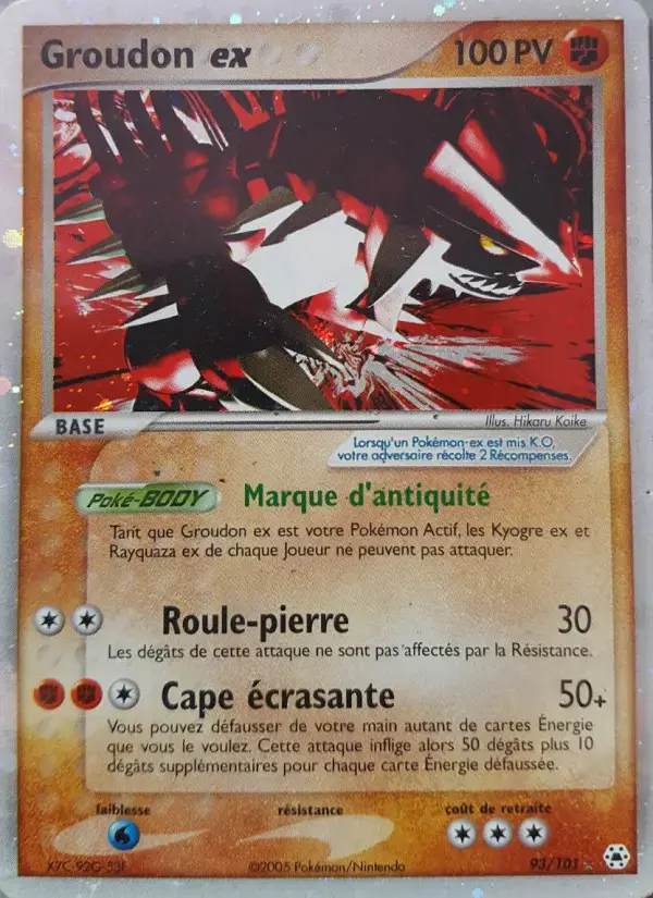 Carte Pokémon Groudon ex #93 — Légendes Oubliées