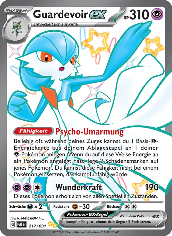 Carte Pokémon Gardevoir-ex #217 — Destinées de Paldea