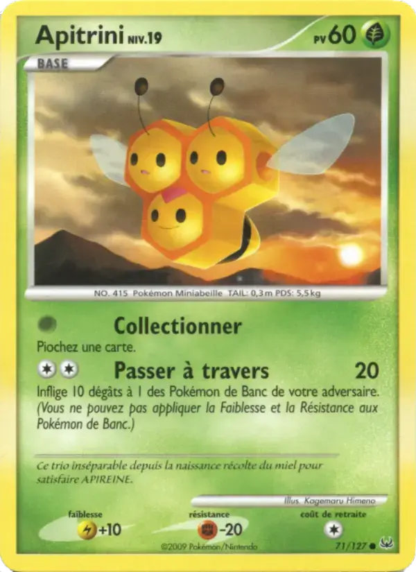 Carte Pokémon Apitrini #71 — Platine