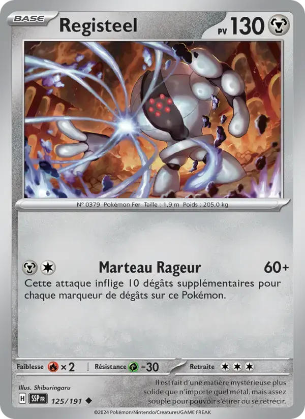 Carte Pokémon Registeel #125 — Étincelles Déferlantes