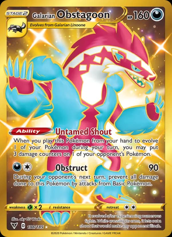 Galarian Obstagoon #198 — Vivid Voltage