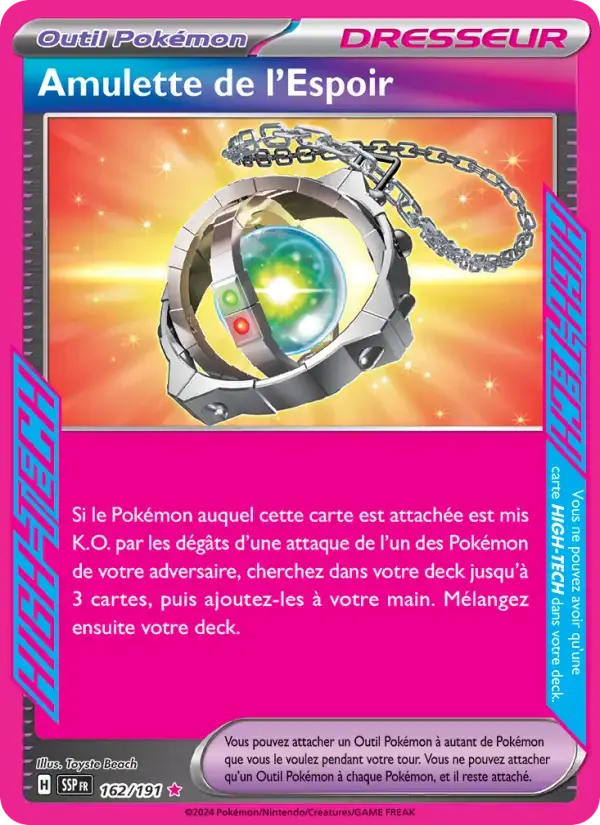 Carte Pokémon Amulette de l'Espoir #162 — Étincelles Déferlantes
