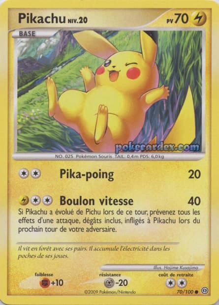 Carte Pokémon Pikachu #70 — Tempête