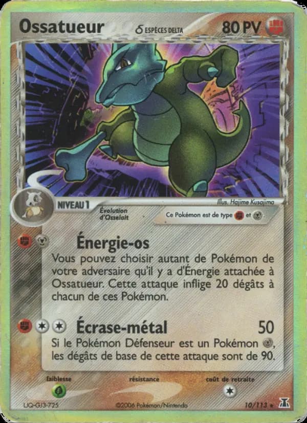 Carte Pokémon Ossatueur δ #10 — Espèces Delta