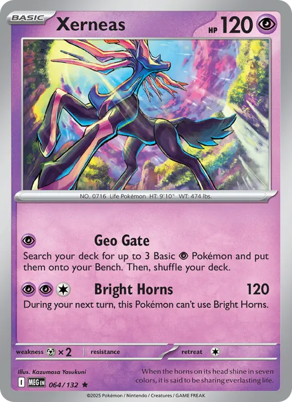 Carte Pokémon Xerneas #064 — Méga-Évolution