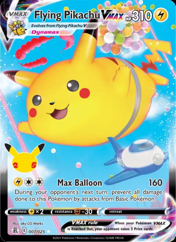 Flying Pikachu VMAX #7 — Celebrations