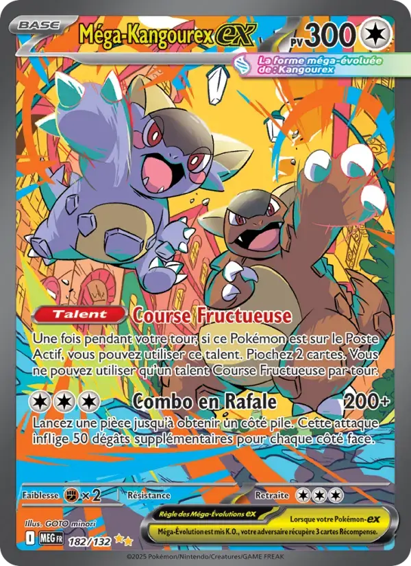 Carte Pokémon Méga-Kangourex-ex #182 — Méga-Évolution