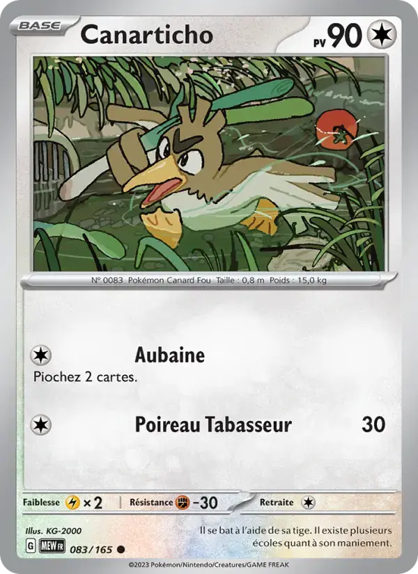 Carte Pokémon Canarticho #083 — Pokémon 151