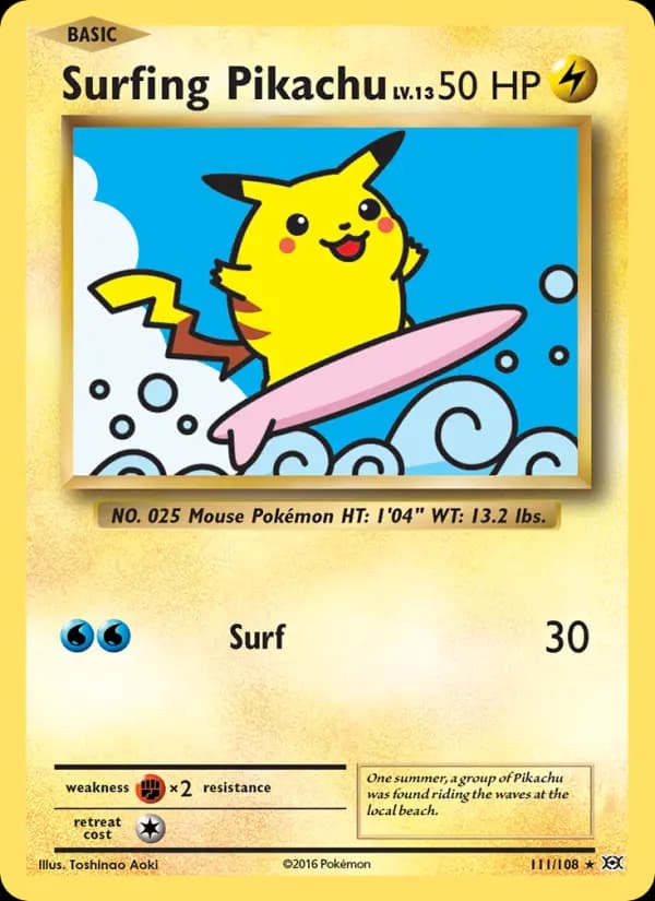Surfing Pikachu #111 — Evolutions