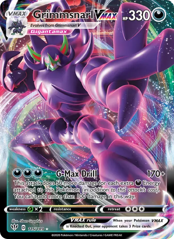 Grimmsnarl VMAX #115 — Darkness Ablaze