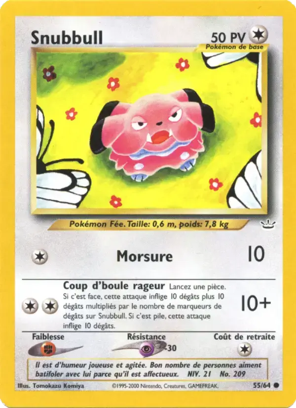Carte Pokémon Snubbull #55 — Neo Revelation